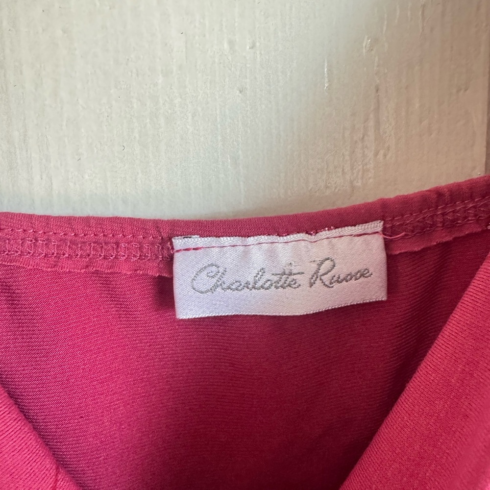 Charlotte Russe 2000s Maroon Sparkly Cowl Neck Blouse - Picture 5 of 5